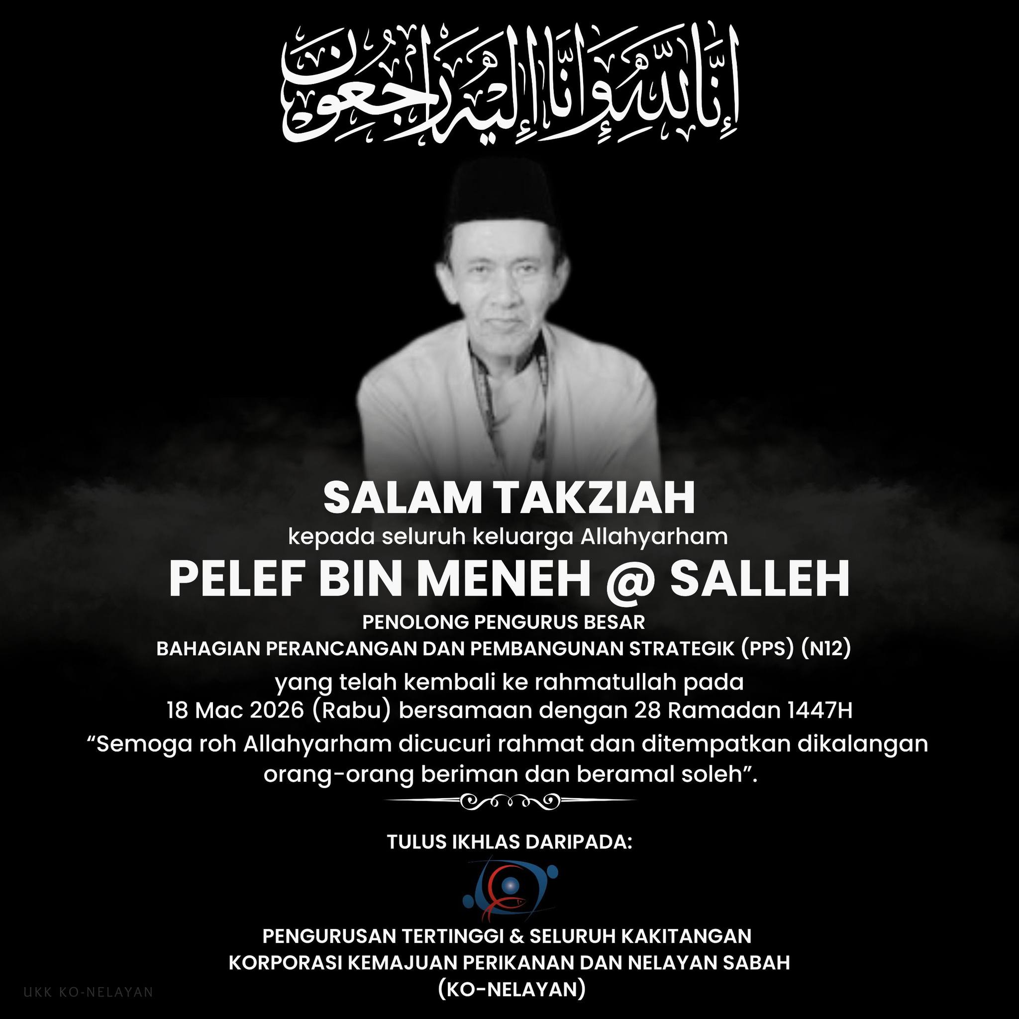 Allahyarham Pelef Bin Meneh @ Salleh
